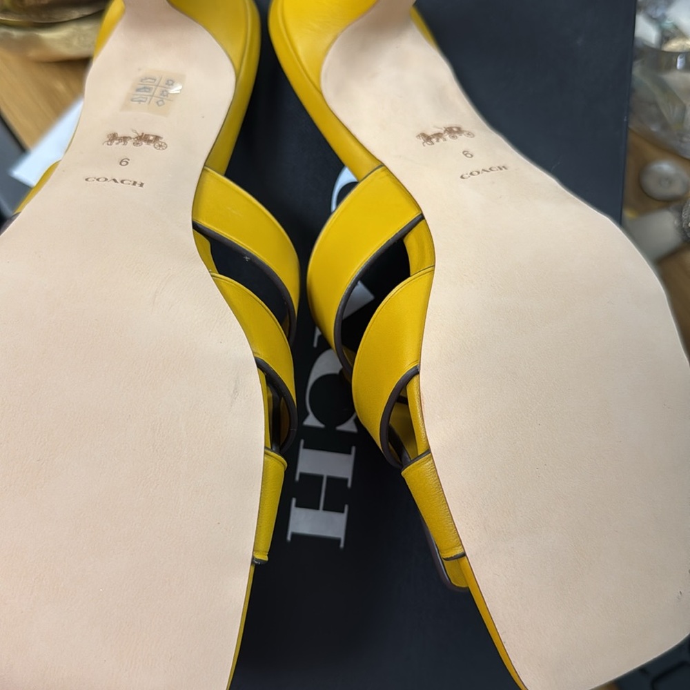Coach Yellow Sandals - Picture 8 of 11